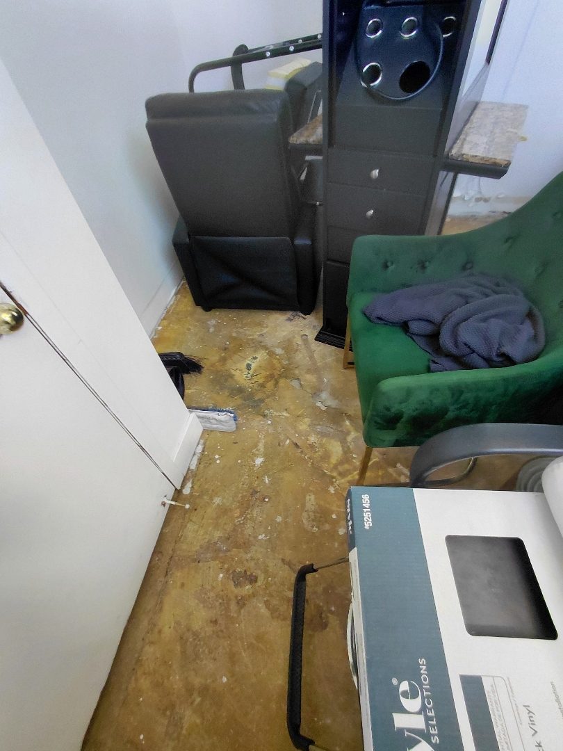 Drying — dry-out running across the affected rooms